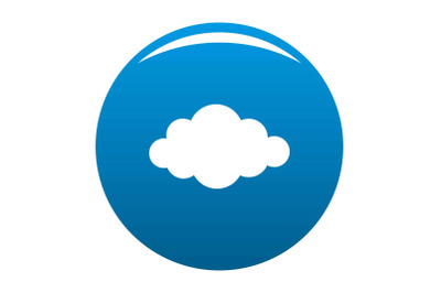 Cloud in sky icon blue vector