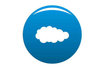 Summer cloud icon blue vector