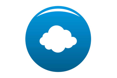 Autumn cloud icon blue vector