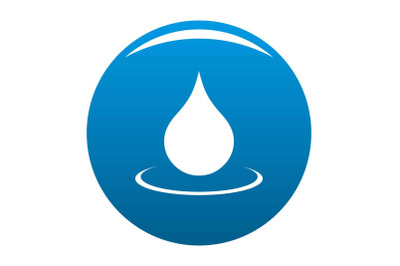 Water drop icon blue vector