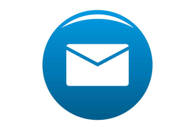 Mail icon blue vector