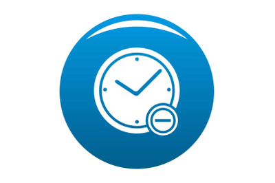 Time minus icon blue vector