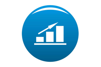 New chart icon blue vector