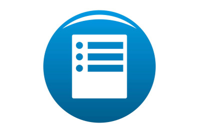 Checklist icon blue vector