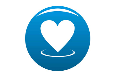 Heart icon blue vector