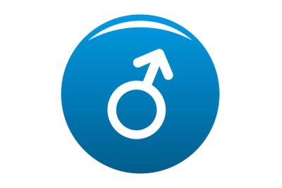 Male gender symbol icon blue vector