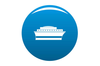 Ship icon blue vector