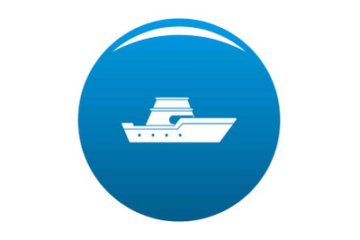 Ship transport icon blue vector