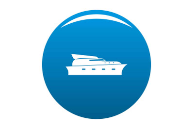 Yacht icon blue vector