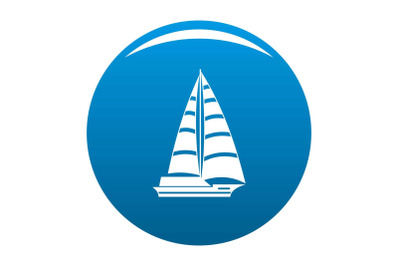 Yacht modern icon blue vector