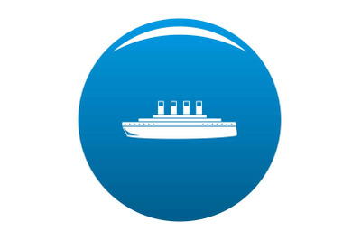 Ship retro icon blue vector