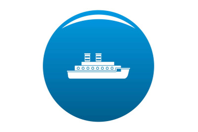 Steamship icon blue vector