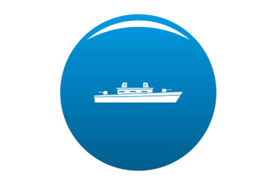 Ship military icon blue vector