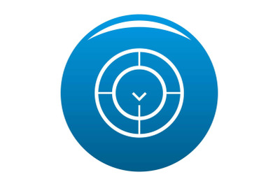 Check of radar icon blue vector