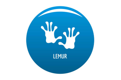 Lemur step icon blue vector