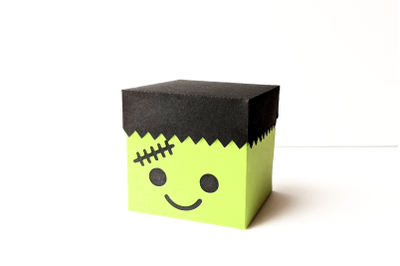 Halloween Frankenstein&#039;s Monster Cube Box | SVG | PNG | DXF | EPS