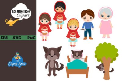 Red riding hood Clipart &amp; SVG