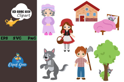Red riding hood Clipart &amp; SVG