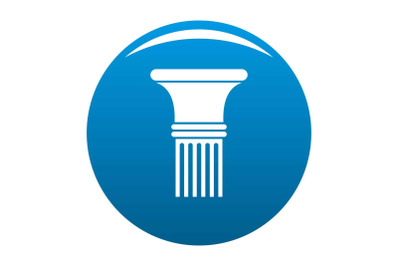 Fluted column icon blue vector