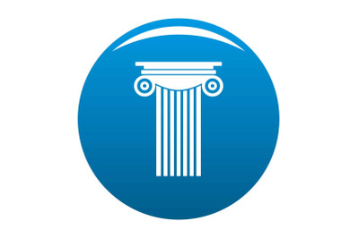 Reinforced concrete column icon blue vector