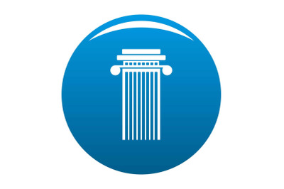 Cylindrical column icon blue vector