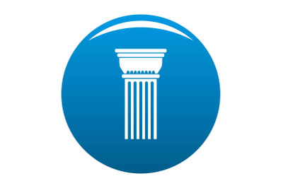 Building column icon blue vector