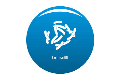 Lactobacilli icon blue vector