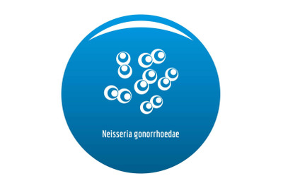 Neisseria gonorrhoedae icon blue vector