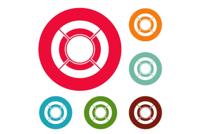 Circle graph icons circle set vector