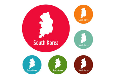 South Korea map in black vector simple