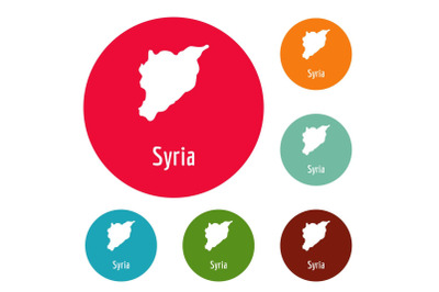 Syria map in black vector simple