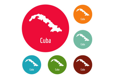 Cuba map in black vector simple