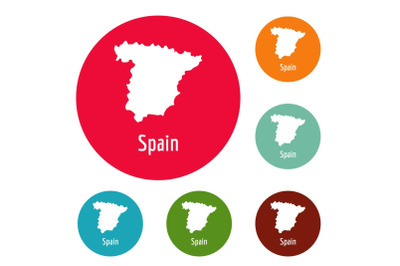 Spain map in black vector simple