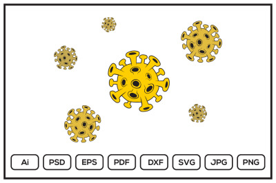 Covid-19 coronavirus design illustration