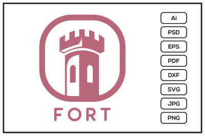 Fort logo design illustration