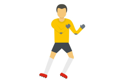 One goalkeeper icon, flat style