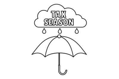Tax season icon, outline style