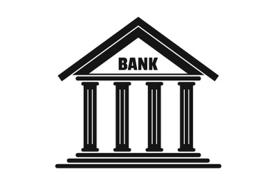 Bank icon, simple style