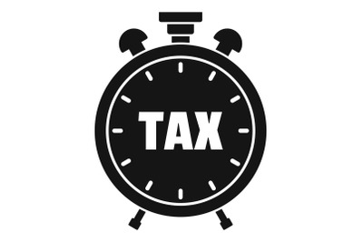 Time tax icon, simple style