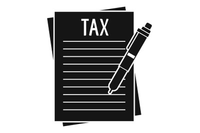 Income declaration icon, simple style