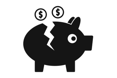 Piggy bank icon, simple style