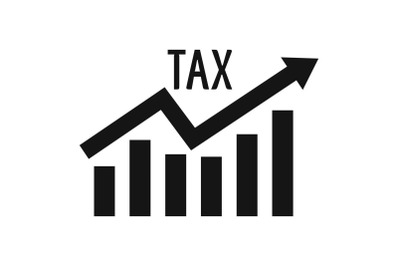 High tax icon, simple style
