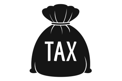 Money bag icon, simple style