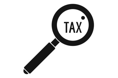 Look at tax icon, simple style