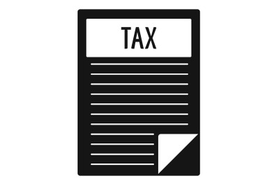 Tax sheet icon, simple style