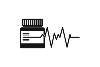 Medicament icon, simple style