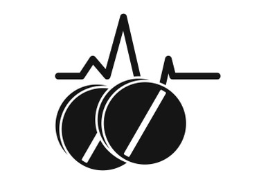 Pill icon, simple style