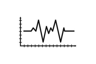 Cardiogram icon, simple style