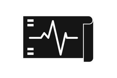 Electrocardiogram icon, simple style