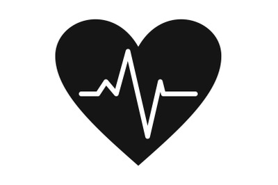 Healthy heart icon, simple style